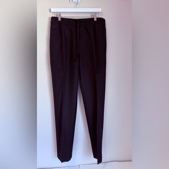 Banana Republic Other - NWOT BANANA REPUBLIC MENS NAVY VITALE B FLANNEL 120’s 💯WOOL DRAW STRING PANTS M